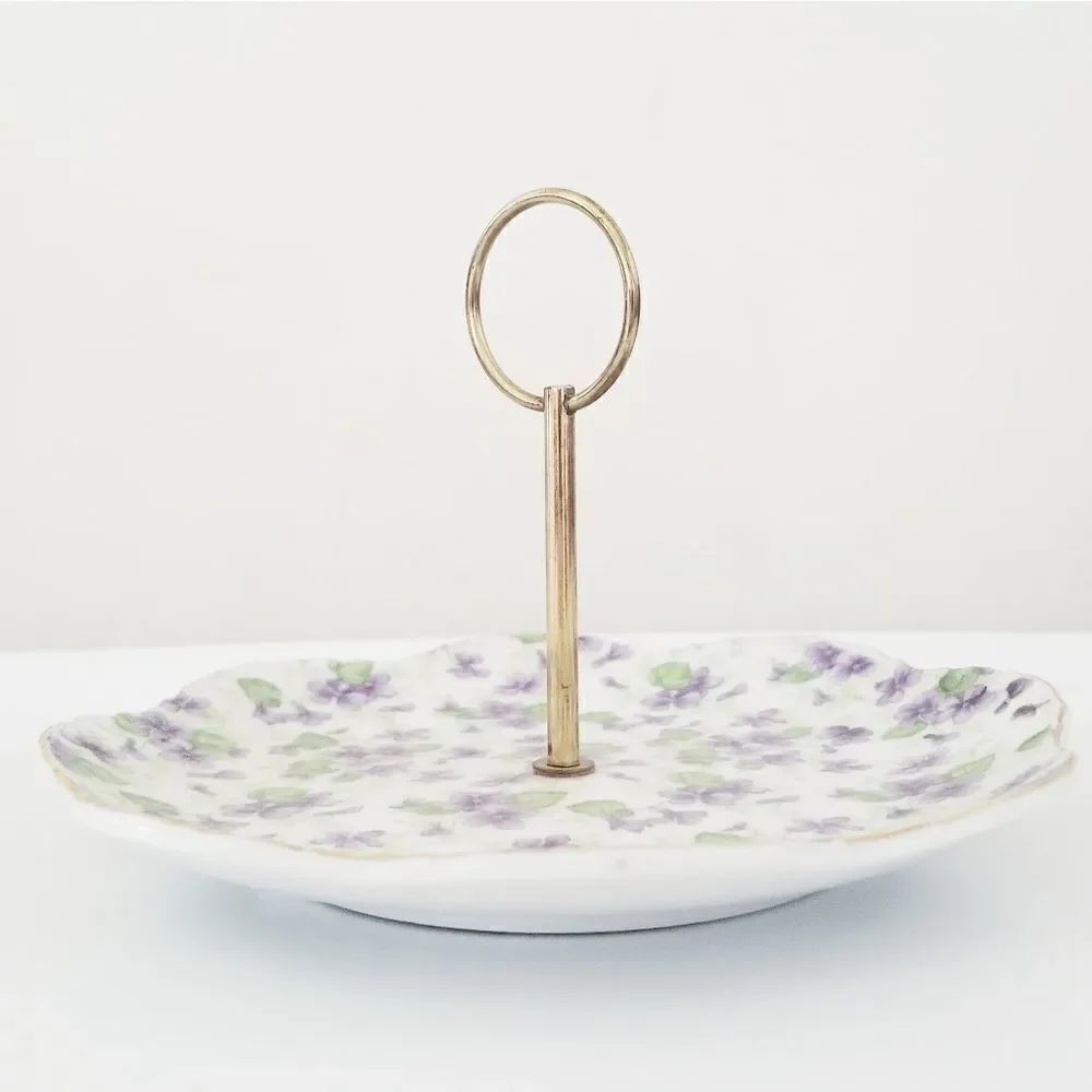 Lefton vintage handpainted trinket tray Japan